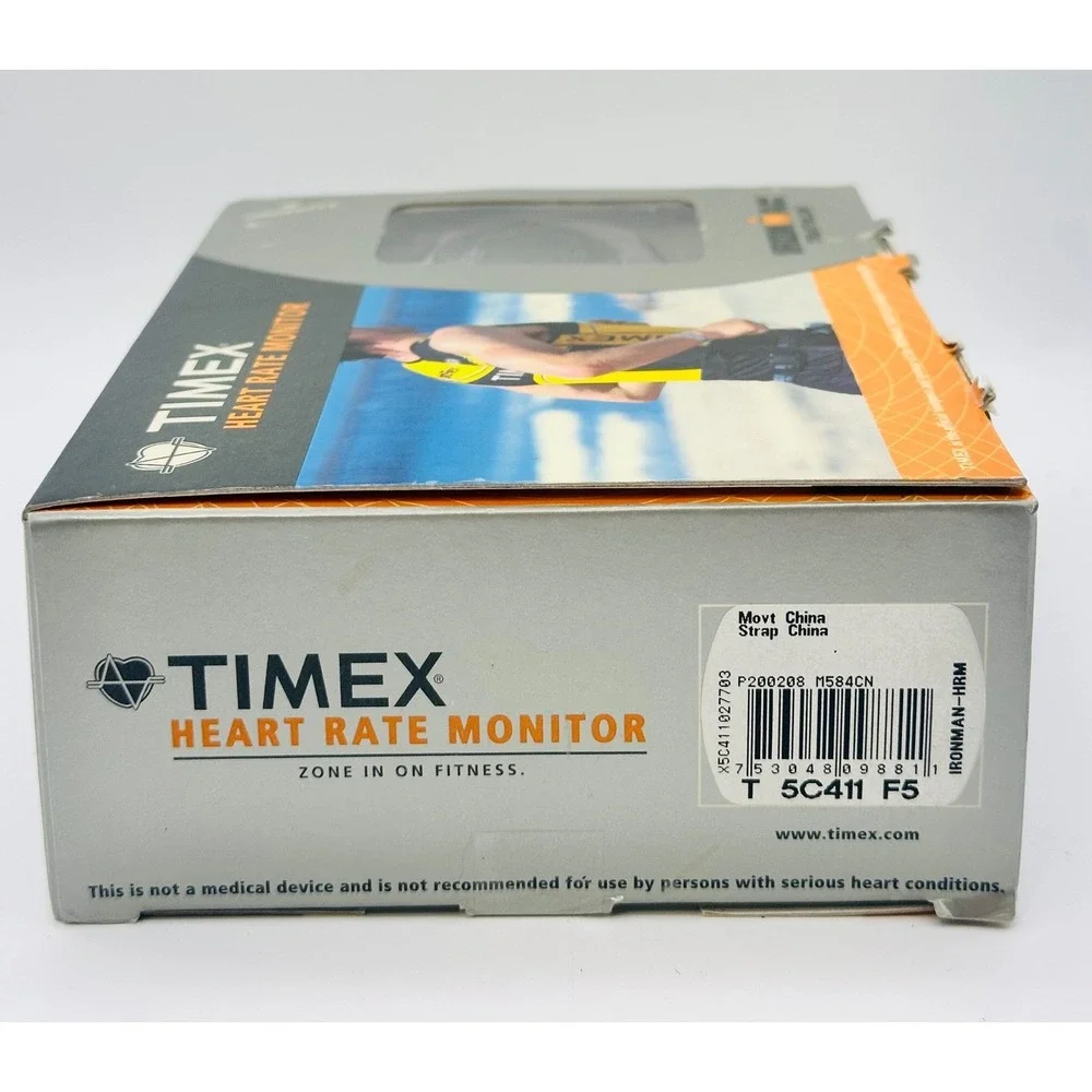 Timex Ironman Triathlon Heart Rate Monitor Watch 30-Lap Indiglo 5C411 New Box